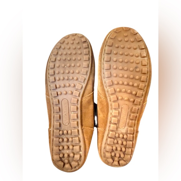 Minnetonka Suede Leather Tan Fringe Moccasin Boots Shoe or Slipper 8.5 - Picture 4 of 6